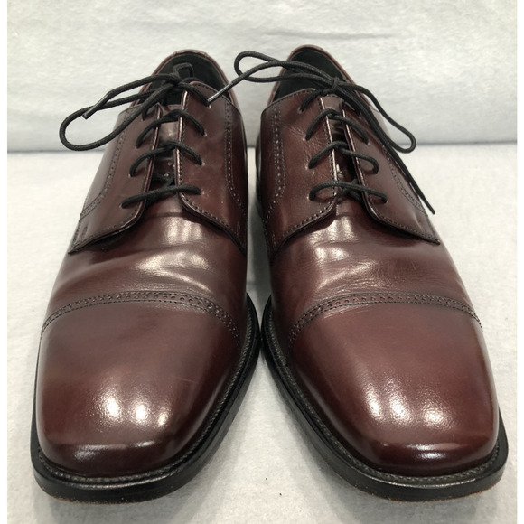 BOSTONIAN First Flex All Leather Burgundy Oxford Sz 13 MADE IN INDIA main image 12